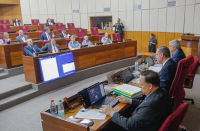 Sesión de Comisiones con Enrique Riera, en el Senado. (Foto: Prensa Senado)