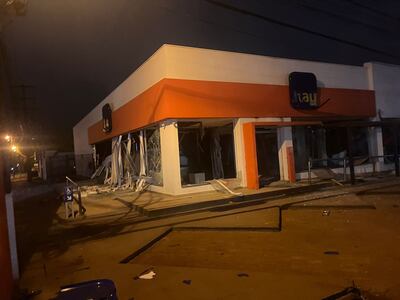 Sucursal del banco Itaú atracada en Katueté, Canindeyú.