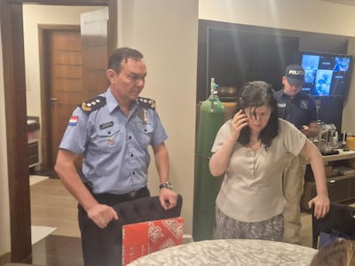 Dalia López bajo custodia policial el día de su detención, el pasado jueves.