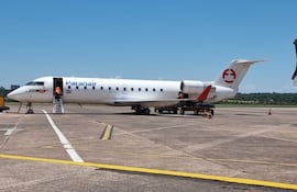 Nave de Paranair que tuvo problemas técnicos esta mañana. (gentileza).
