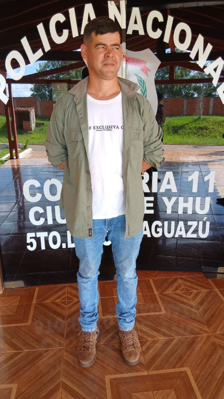 Jorge Ramón García Giménez, está recluido en la base de la División Desarmaderos de Automotores en el departamento de Caaguazú.