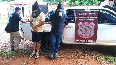 Detienen a involucrados en hurto de motocicleta en Carapeguá.