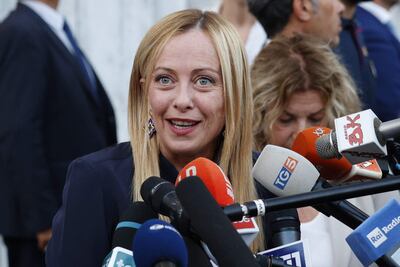 Primera ministra de Italia, Giorgia Meloni.