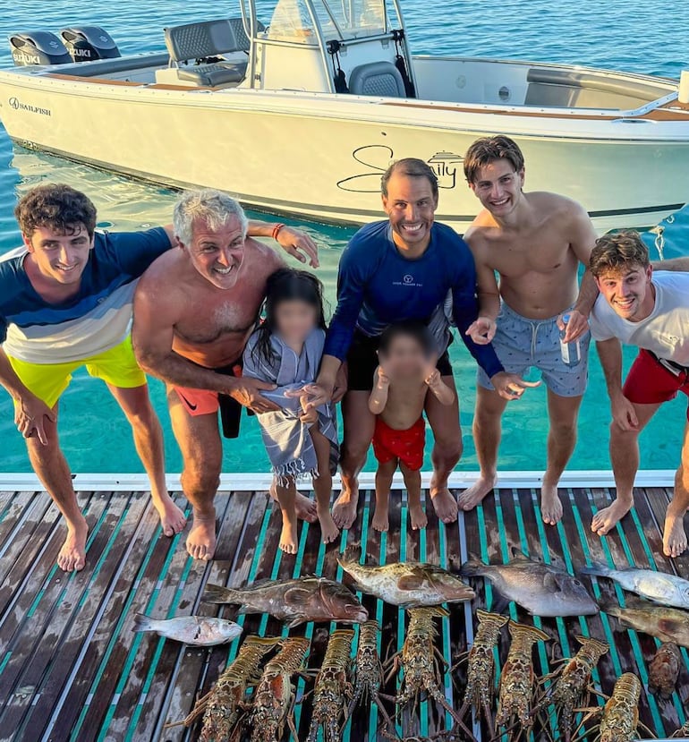 Rafael Nadal pasó momentos inolvidables con sus familiares en Exuma. (Instagram/Rafael Nadal)