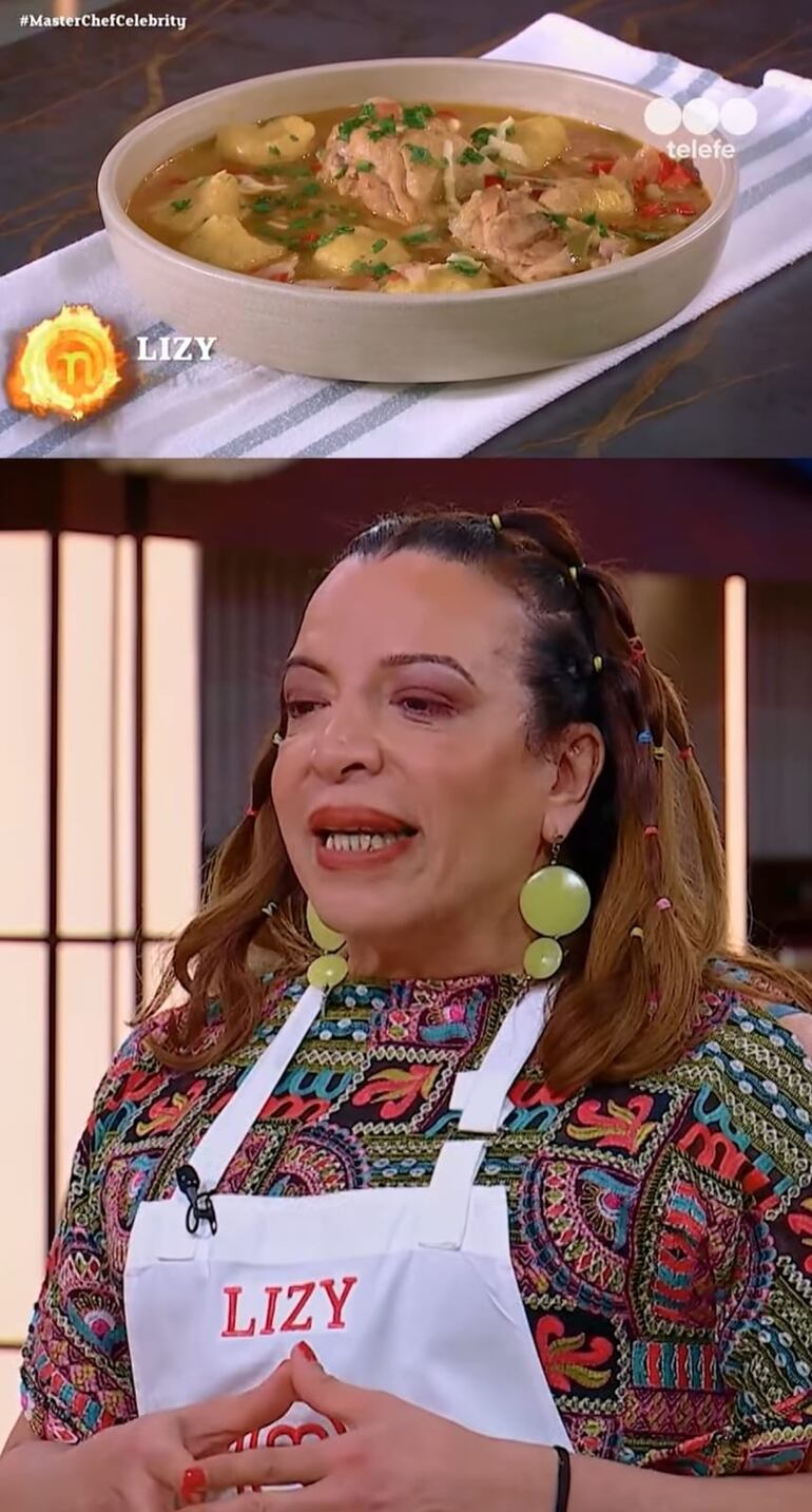 Lizzy Tagliani también hizo vori vori en la cocina de MasterChef Celebrity Argentina. (Instagram/MasterChef Argentina)
