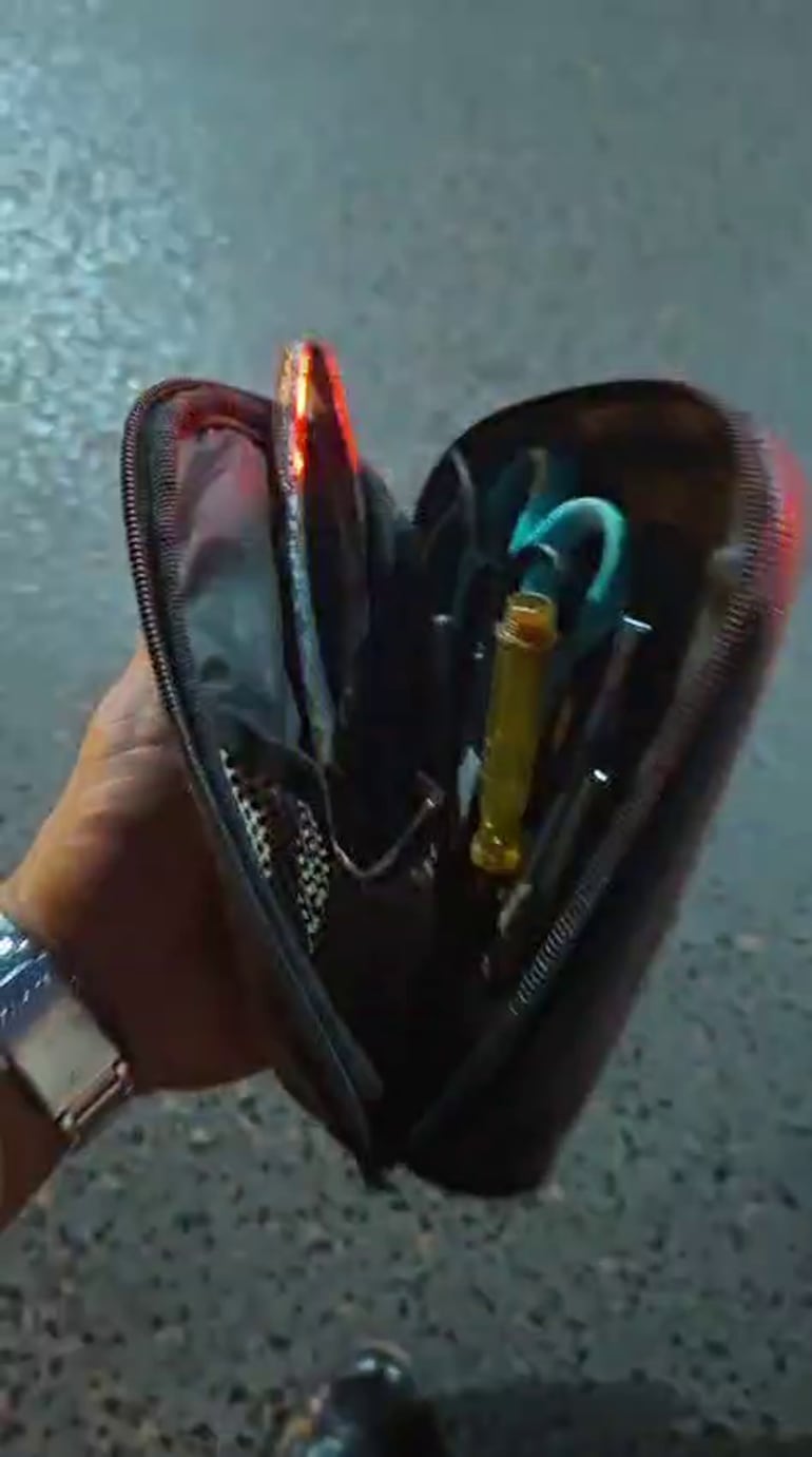 Estas herramientas fueron incautadas en poder del sospechoso.