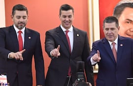 Pedro Alliana, Santiago Peña y Horacio Cartes