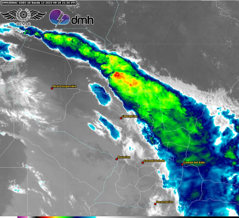 Sigue vigente el alerta de tormentas para cuatro departamentos.