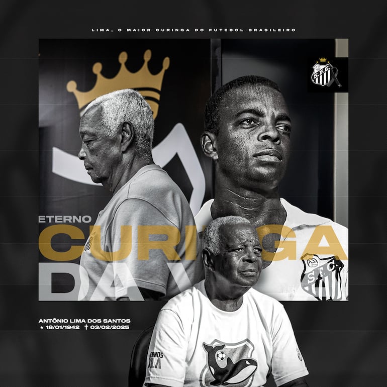 Antônio Lima dos Santos, leyenda del Santos y que jugó junto a Pelé.