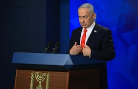 Benjamin Netanyahu, primer ministro de Israel, durante una conferencia en Jerusalén.