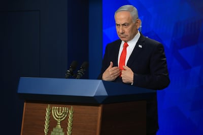 Benjamin Netanyahu, primer ministro de Israel, durante una conferencia en Jerusalén.