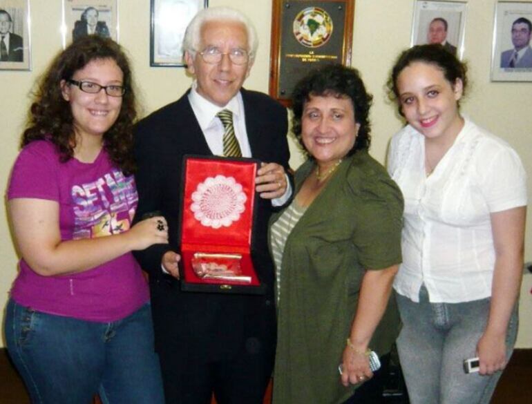 Pedrito García y su familia.