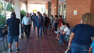 Raúl Doria recorrió las instalaciones del Incan al asumir como director, esta semana.