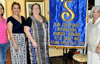 Integrantes del Club Soroptimista Luz Britos, María Lis Bernal, Isabel Couchonal, Clara Luces y María Erna Talavera.