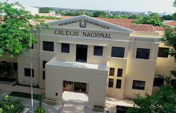 Captura de pantalla del video en el que se muestra el Colegio Nacional de la Capital (CNC) refaccionado.