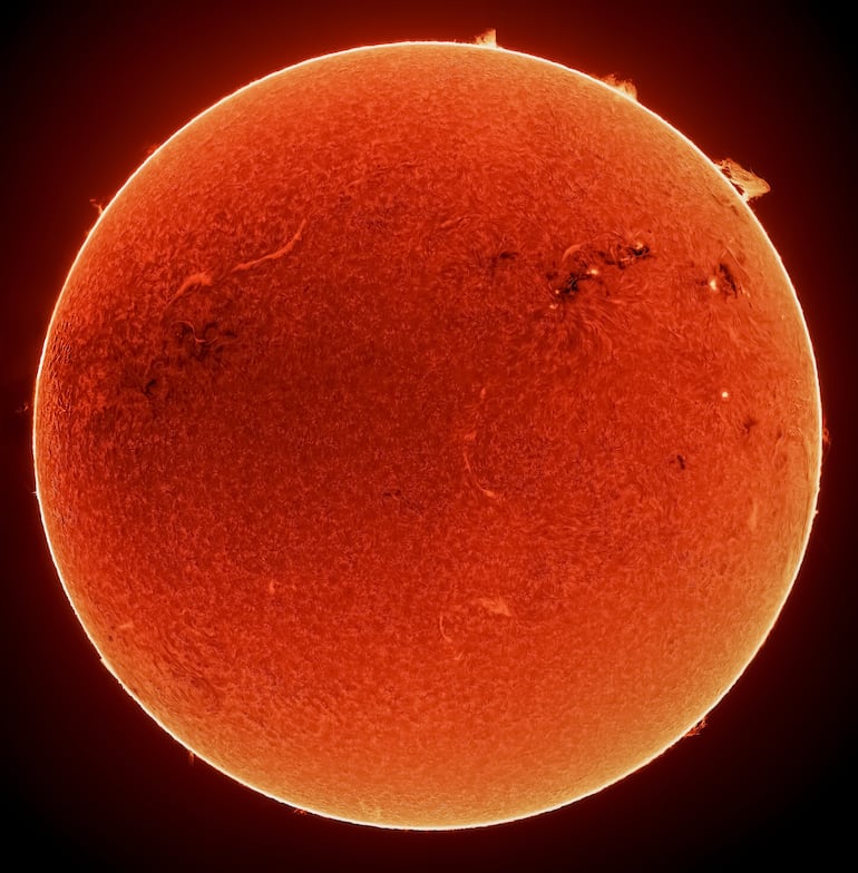 Concepto de cromosfera, Sol, superficie solar, etc.