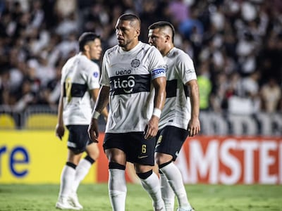 El capitán y máximo referente del equipo de Olimpia, Richard Ortiz durante el encuentro ante Vasco da Gama por la tercera ronda del Grupo G de la Copa Sudamericana.
