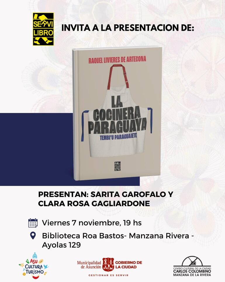 Libro "La cocinera paraguaya".