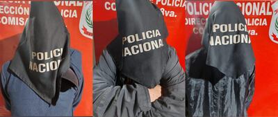 Édgar Clementino Aguilera, Ramona Rosalía Amarilla Rolando Fabián Rotela y Rolando Fabián Rotela, detenidos.