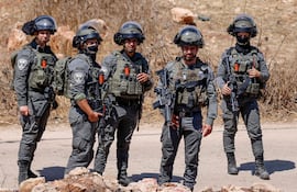 Soldados israelíes cerca de Ramala, en Cisjordania ocupada.