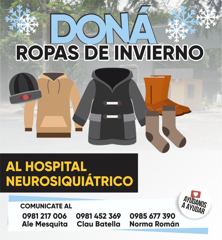 Colecta solidaria a favor del Hospital Psiquiátrico.