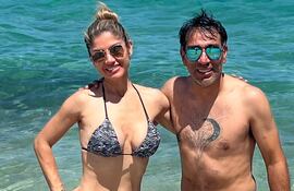 Alicia Ramírez y Nelson Cuevas en Miami Beach.