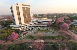 Vista aérea de la Municipalidad de Asunción.
