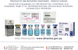 Dinsavisa emitió una alerta sanitaria por productos que contienen péptidos y análogos de hormonas.