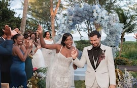 ¡Felices! Los recién casados Venus Williams y Andrea Preti. (Instagram/Vogue Weddings)