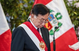 El presidente interino de Perú, José María Balcázar.