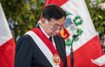 El presidente interino de Perú, José María Balcázar.