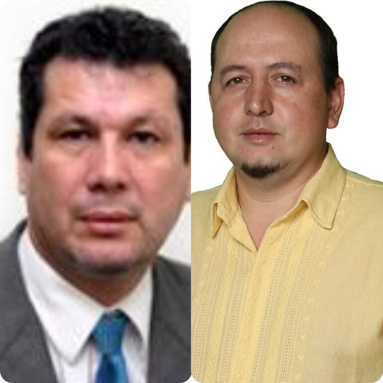 Los posibles precandidatos de la oposición son, de izquierda a derecha, el ex diputado del Unace, Edgar Venialgo, y Gustavo Elizeche (PEN).