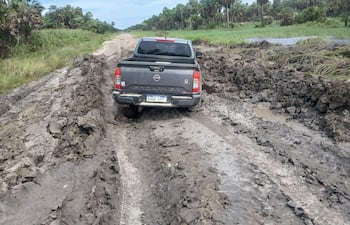 Estado del camino que buscan rehabilitar los pobladores
