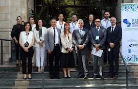 Parte del equipo de CAPA Ciudades durante el cierre formal del programa, en la representación del BID.