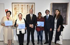 Norma Martínez, Eusebia Garcete, Jorge Srur, Claudia Suárez, Christian Asinelli y Alejandra Claros.