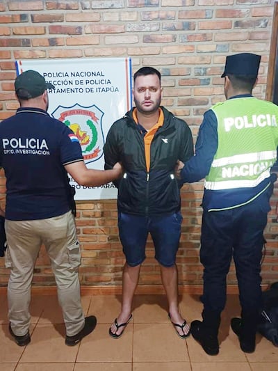 Delcio Rojas Cáceres, presunto sicario, detenido en San Pedro del Paraná por un crimen ocurrido en Yuty y ahora encarcelado en el Cereso.