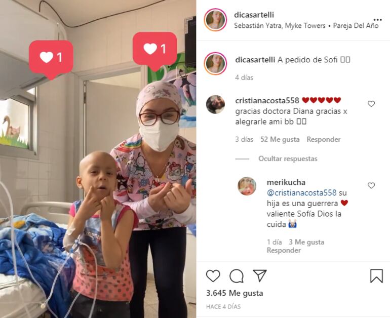 Sofi y la Dra. Casartelli sumándose al #ParejadelAñoChallenge.