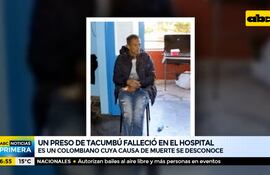 Un preso de Tacumbú falleció en el Hospital de Barrio Obrero