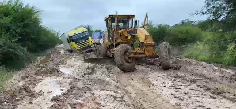 Situacion del camino que llega a Puerto Casado