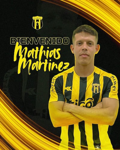 Mathías Martínez (12/08/94), nuevo futbolista de Guaraní.