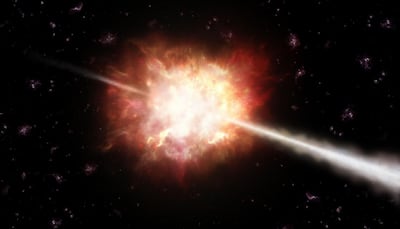 Explosión de rayos gamma, imagen ilustrativa.