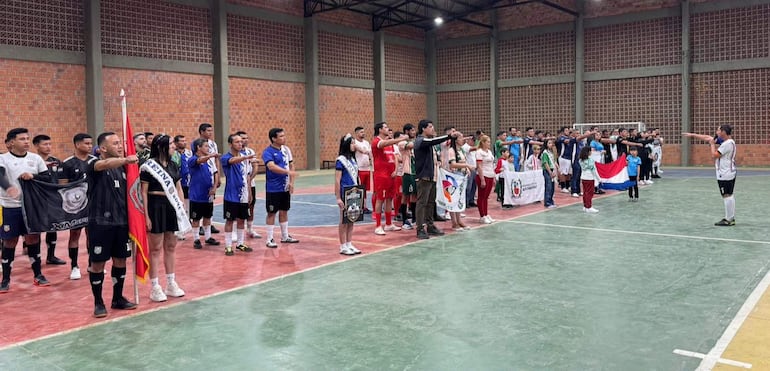 Momento del juramento de los atletas