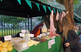 Feria de la Agricultura Familiar instalada hoy, miércoles, frente al Palacio Legislativo, hasta agotar stock.