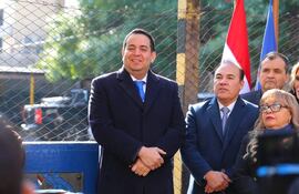 Ricardo Estigarribia y Hugo Fleitas durante el aniversario 137 del PLRA.