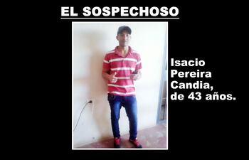 Isacio Pereira Candia, alias Isa, asaltante condenado, ahora sospechoso del crimen de un delivery en Caaguazú.