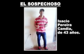 Isacio Pereira Candia, alias Isa, asaltante condenado, ahora sospechoso del crimen de un delivery en Caaguazú.
