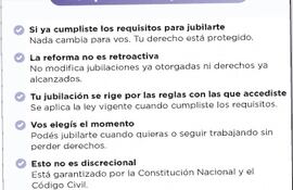 En sus redes sociales, el MEF publicó un hilo sobre la garantía de los derechos adquiridos.