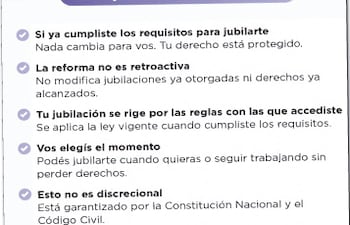 En sus redes sociales, el MEF publicó un hilo sobre la garantía de los derechos adquiridos.
