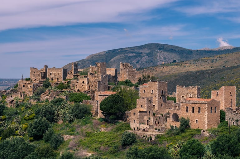 Mani Vathia en el sur de Grecia (Peloponnesos).