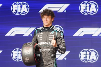 Andrea Kimi Antonelli, de Mercedes, partirá primero mañana en el GP de Bélgica, en Spa-Francorchamps.